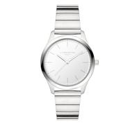 Liebeskind Damen Armbanduhr - Quarzuhr 33 mm - Rundes Gehäuse - Klassisches Design - Teilmattiertes Edelstahl- und Lederarmband - 5 ATM wasserdicht