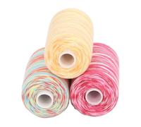 LiebeWH 3-teiliges Nähgarn, Polyester, Ideal für Nähmaschinen- und Handnähen, Lebendige Farbverläufe für -Bastelprojekte und Modenähen