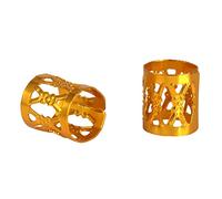 LiebeWH Haarperlen, Ringe, Manschetten-Haarstyling-Werkzeuge, 100 Stück/Beutel, 7 Farben für Einzigartiges Haardekor (GOLD)