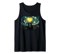 Liebhaber schwarzer Katzen, Sternennacht, Vincent Van Gogh Tank Top