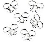 Lieblingsmensch 2er Set Gravur Partner Schlüsselanhänger aus Edelstahl - Modell: Teil von mir - Teil von Dir