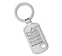 Lieblingsmensch Gravur Edelstahl Schlüsselanhänger mit ausgestanztem Herz | Master geschafft! | Schlüsselanhänger zum Masterabschluss | Auto Anhänger inklusive Schlüsselring