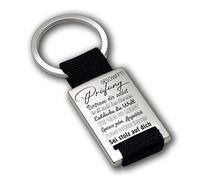 Lieblingsmensch Gravur Edelstahl Schlüsselanhänger mit Textilband | Prüfung geschafft! | Schlüsselanhänger zum Prüfungsabschluss | Auto Anhänger inklusive Schlüsselring