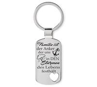 Lieblingsmensch Metall Schlüsselanhänger Motiv: Familie ist der Anker-Herz