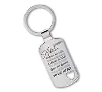 Lieblingsmensch personalisierter Gravur Edelstahl Schlüsselanhänger mit ausgestanztem Herz | Abitur geschafft! | Schlüsselanhänger zum Abiturabschluss | Auto Anhänger inklusive Schlüsselring