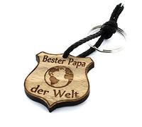 Lieblingsmensch Schlüsselanhänger aus Holz Modell: Abzeichen Bester Papa
