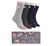 Langsocken LIEBLINGSSTÜCK "KellyEp - Geschenkbox - Regular", Damen, Gr. 39-42, 490, navy, Baumwolle, Elasthan, Polyamid, metallisierte Fasern, normal, Socken, mit Baumwoll-Anteil (60154232-39) 490, na