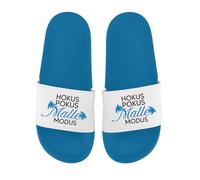 LIEBTASTISCH Badelatschen - Hokus Pokus Malle Modus - Mallorca - Feiern - Party - Sommer - Strand - JGA (Blau, 43)