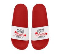 LIEBTASTISCH Badelatschen - Hokus Pokus Malle Modus - Mallorca - Feiern - Party - Sommer - Strand - JGA (Rot, 40)