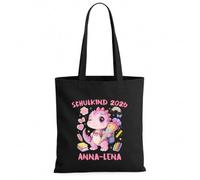 LIEBTASTISCH® Baumwolltasche Schulkind 2026 Anna-Lena - Stofftasche Beutel Einschulung Mädchen mit Dino - Geschenk zum Schulanfang Schultag Schultüte Füllung