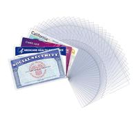 LIEMAND 32 Stück Sozialversicherungskartenschutzhüllen, ultraklar und langlebig, 31 mm wasserdicht, SSN/neue Medikamente/Kreditkartenhalter, weiche Ausweis-/Debit-/Kredit