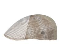 LIERYS 6 Panel Patchwork Flatcap Klassisches Design Schirmmütze Leinen Made in Italy Herren Frühjahr Sommer beige XL (60-61 cm)