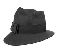 LIERYS Asym Twotone Wollfilzhut Trilby Damen Filzhut mit Schleife Made in Italy Herbst Winter anthrazit-schwarz One Size