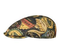 LIERYS Bavarian Flatcap Kronkorkenmotive Made in Italy Herren Frühling Sommer bunt 61 cm