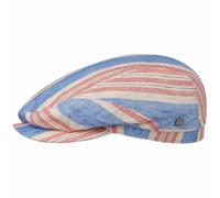 Colour Stripes Leinen Flatcap by Lierys blau-rot M (56-57 cm)