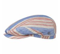 Colour Stripes Leinen Flatcap by Lierys blau-rot S (54-55 cm)