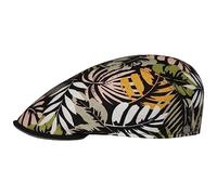LIERYS Coloured Leaves Flatcap Herren Mütze Leinen Lyocell Made in Italy Handgefertigt Stretchband Frühjahr Sommer grün XL (60-61 cm)