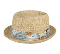LIERYS Dentaco Pork Pie Raffiahut Made in Italy Herren Frühling Sommer Natur S (54-55 cm)