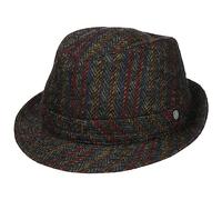 LIERYS Fairbury Trilby Wollmischung Unisex Herbst Winter Oliv Streifenmuster Oliv L (58-59 cm)