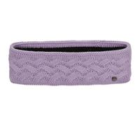 LIERYS Fauske Stirnband Damen mit Schurwolle 55-60 cm - Made in Germany - 10,5 cm breit - Innenfutter aus Fleece - Headband mit geflochtenem Strickmuster - Herbst/Winter flieder One Size