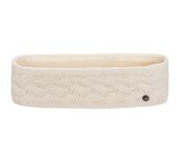 LIERYS Fauske Stirnband Damen mit Schurwolle 55-60 cm - Made in Germany - 10,5 cm breit - Innenfutter aus Fleece - Headband mit geflochtenem Strickmuster - Herbst/Winter cremeweiß One Size
