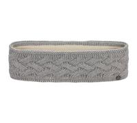 LIERYS Fauske Stirnband Damen mit Schurwolle 55-60 cm - Made in Germany - 10,5 cm breit - Innenfutter aus Fleece - Headband mit geflochtenem Strickmuster - Herbst/Winter hellgrau One Size