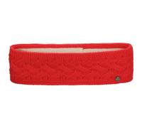 LIERYS Fauske Stirnband Damen mit Schurwolle 55-60 cm - Made in Germany - 10,5 cm breit - Innenfutter aus Fleece - Headband mit geflochtenem Strickmuster - Herbst/Winter neonpink One Size