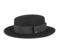 LIERYS Filzhut Kreissäge Damen Herren Sombrero Cordobes Made in Italy Spanischer Wollhut Flamenco mit Ripsband Sommer Winter schwarz 59 cm