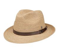 LIERYS Fine Crochet Bogart Raffiahut Fedora Made in Italy Herren Frühling Sommer