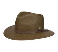 LIERYS Forest Traveller Panamahut 100% Panamastroh Damen Herren Frühling Sommer Oliv L (59-60 cm)