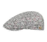 LIERYS Gold Roberts Flatcap Herren Made in Italy Handmade Baumwolle Gefütterte Schirmmütze Modernes Muster Lässige Schiebermütze Herren Frühling Sommer blau-rot 56 cm