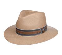 LIERYS Jean Maroon Traveller Panamahut Klassische Form UV-Schutz Flechtgrad 3/4 Damen Herren Frühjahr Sommer Made in Ecuador Hellbraun M (57-58 cm)