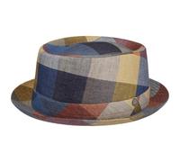 LIERYS Levente Pork Pie Hut kariert Made in Italy Herren Damen Sommer Winter bunt M (56-57 cm)