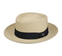 Medium Brim Pork Pie Panamahut by Lierys natur-blau L (59-60 cm)