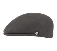 LIERYS Outdoor Flatcap aus Wollfilz Herren Mütze Made in Italy Wasserabweisend Packable Sportmütze Herbst Winter Schiebermütze anthrazit S (54-55 cm)