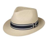 LIERYS Pandila Trilby Panamahut Sonnenhut UV-Schutz Damen Herren Made in Ecuador Frühjahr Sommer Natur L (59-60 cm)