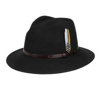 LIERYS Pleston Crushable Filzhut Travellerhut Outdoor Wollfilzhut Unisex Made in Italy Herbst Winter schwarz M (56-57 cm)