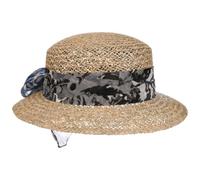 LIERYS Seagrass Strohhut Glockenhut mit Stoffband Made in Italy Damen Frühling Sommer