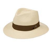 LIERYS The Sophisticated Panamahut Damen Herren Handmade in Ecuador Panamastrohhut Strohhut Sommer mit Ripsband Natur-Hellbraun XXL (63-64 cm)