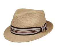 LIERYS Trilby Raffiahut Strohhut Damen Herren Sommer Natur L (58-59 cm)