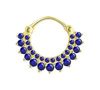 Lieson 1 Stück Nasenring Piercing Tragus Piercing Silber 925 18G Nasenringe Set Hoop Creolen Blume Zirkonia Blau Piercing Septum Knorpel Tragus Helix Ohrringe Gold