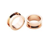 Lieson Ear Tunnel Ohrringe, 2 Stück Tunnel Chirurgenstahl Rosegold Creolen 26mm Ohr Plug Rosegold