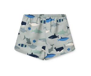 Liewood Aiden Kinder-Badeshorts „Shark / Dove blue“, Gr. 80-92, 104-110, 122-140 - 104