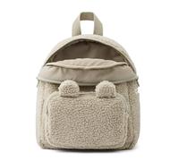 Liewood Allan Rucksack „Nebelgrau“, Teddystoff, mittel, 3-7 Jahre