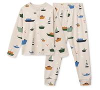 LIEWOOD - Kid's Wilhelm Printed Pyjamas Set - Schlafanzug, Gr. 110-116, beige (Sailing/Sandy)