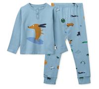 LIEWOOD - Kid's Wilhelm Printed Pyjamas Set - Schlafanzug, Gr. 110-116, blau/türkis (Dog/Fun/BeachBlue/Mix)