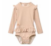 Liewood Sille Seersucker Baby-Badeanzug Y/D stripe Pale tuscany / Creme de la creme