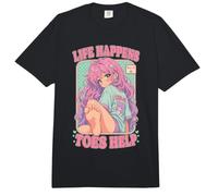 Life Happens Toes Help Anime Foot Funny Comfort Colors Adult Heavyweight T-Shirt