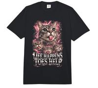 Life Happens Toes Help Cat Foot Lustig Comfort Colors Adult Heavyweight T-Shirt