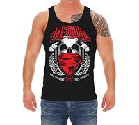 Life Is Pain Männer und Herren Trägershirt La Familia FCK Freunde verrät man Nicht mit Rückendruck